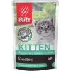 Blitz Kitten Sensitive пауч для котят кусочки в соусе Индейка с потрошками, 24 шт